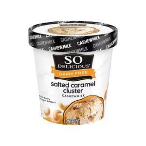 So Delicious Salted Caramel Cluster Cashew Milk Ice Cream • Vegan