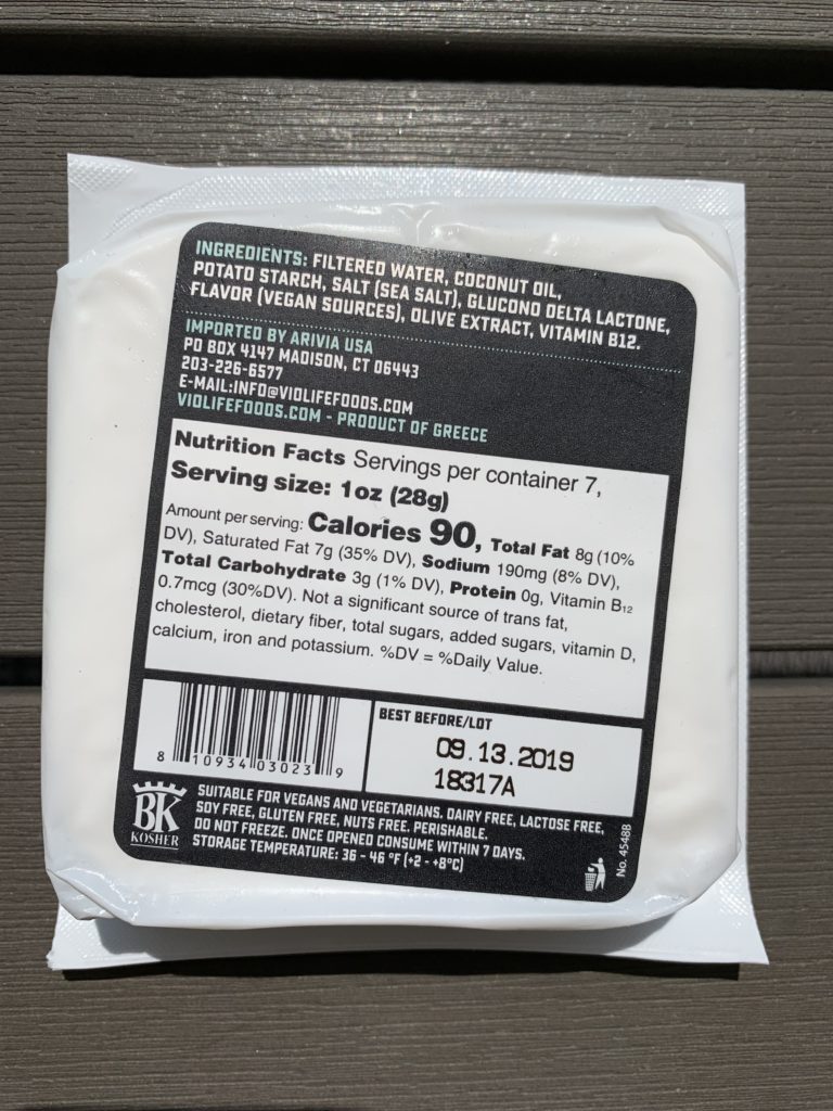 Violife Vegan Feta Ingredients Vegan ShowOff