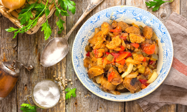 Easy Vegan Sausage, Peppers, and Onions