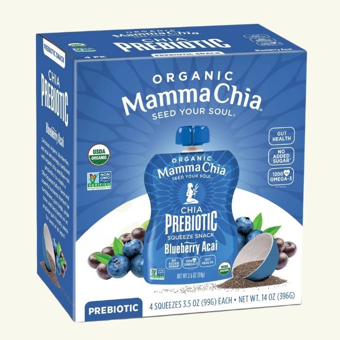 Mamma Chia Blueberry Acai Prebiotic Squeeze Snack