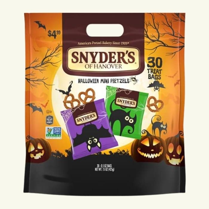 Snyder's of Hanover Halloween Trick-or-Treat Mini Pretzels.