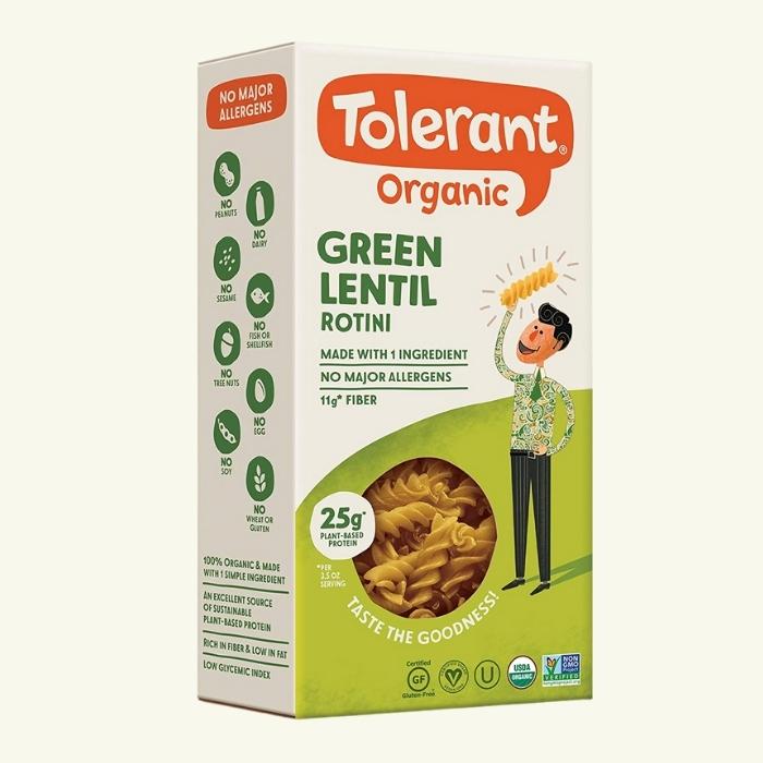 Tolerant Organic Green Lentil Rotini