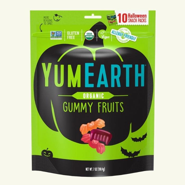 A bag of Halloween YumEarth Organic Gummy Fruits