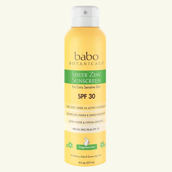 Babo Botanicals Sheer Zinc Spray Sunscreen SPF 30